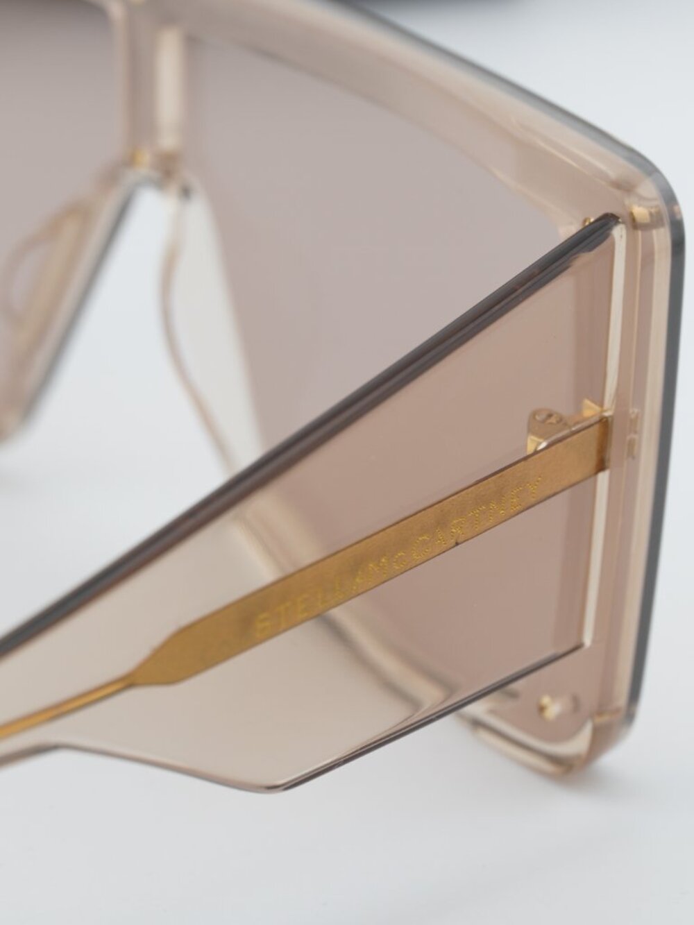 Stella McCartney SC40083I 45E Shield Sunglasses - Shiny Brown - Picture 4 of 8
